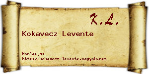 Kokavecz Levente névjegykártya